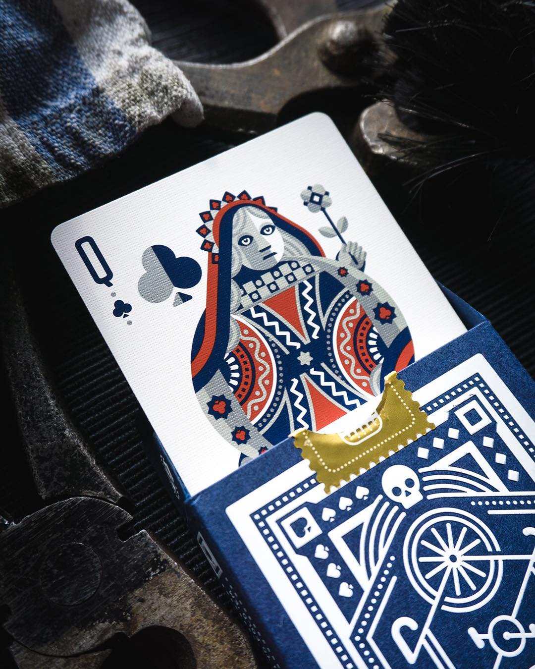 Blue Wheel Playing Cards by DKNG