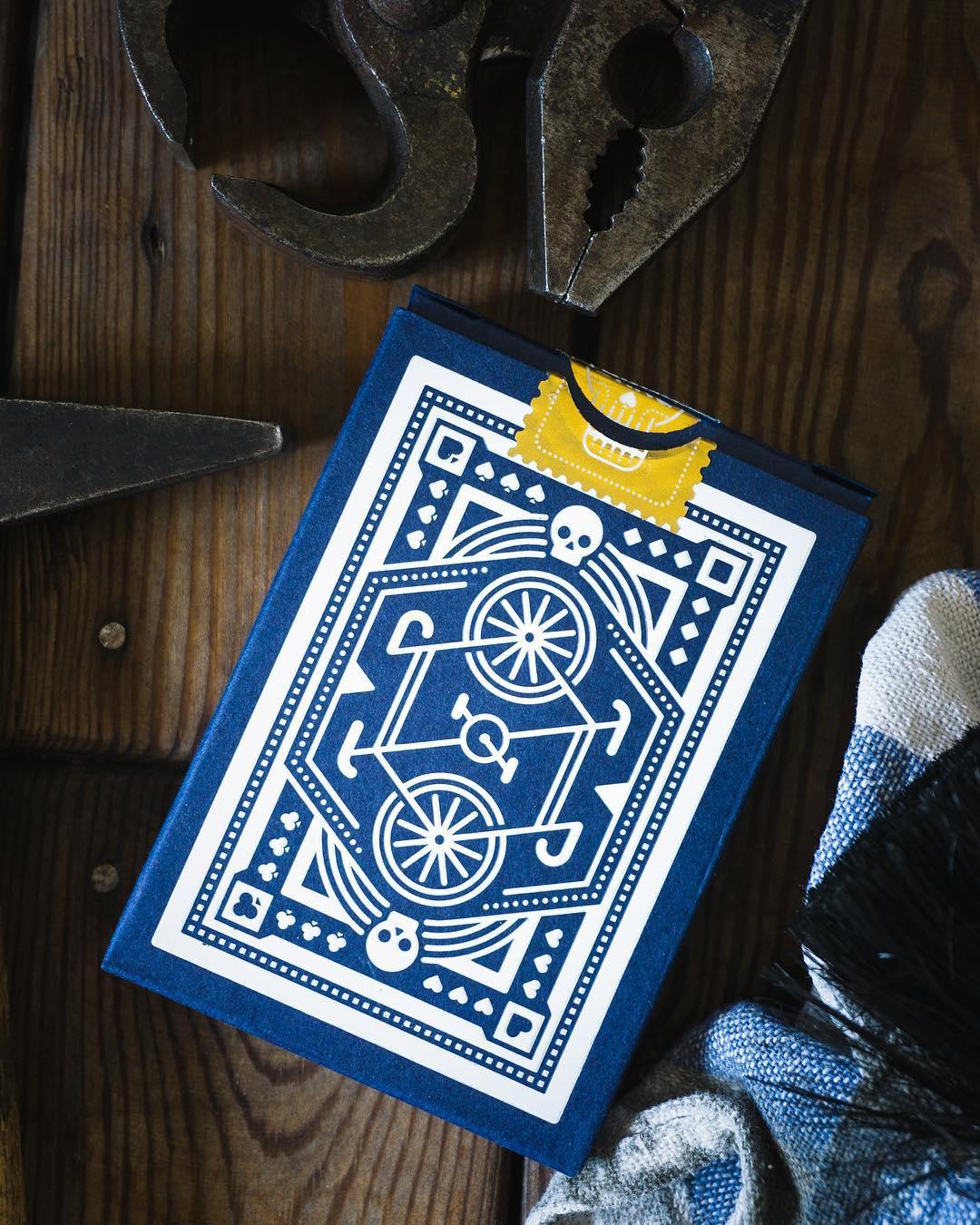 Blue Wheel Playing Cards by DKNG