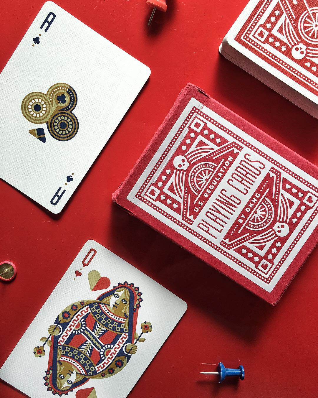 54 custom illustrated playing cards by DKNG Green Wheel Playing Cards 