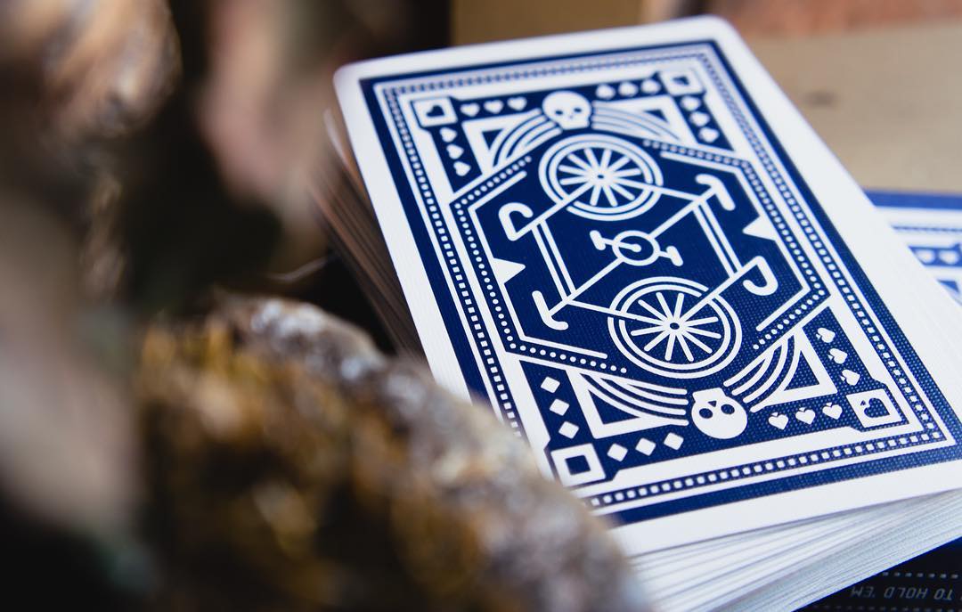 Blue Wheel Playing Cards by DKNG