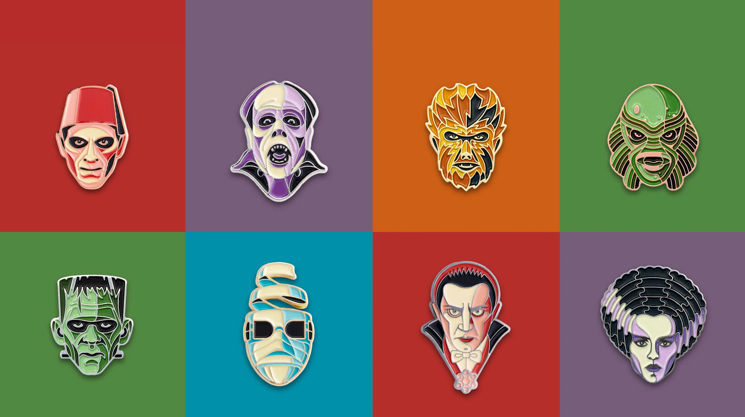 UNIVERSAL MONSTERS ENAMEL PINS Officially Licensed Enamel Pins. Available Now. LEARN MORE