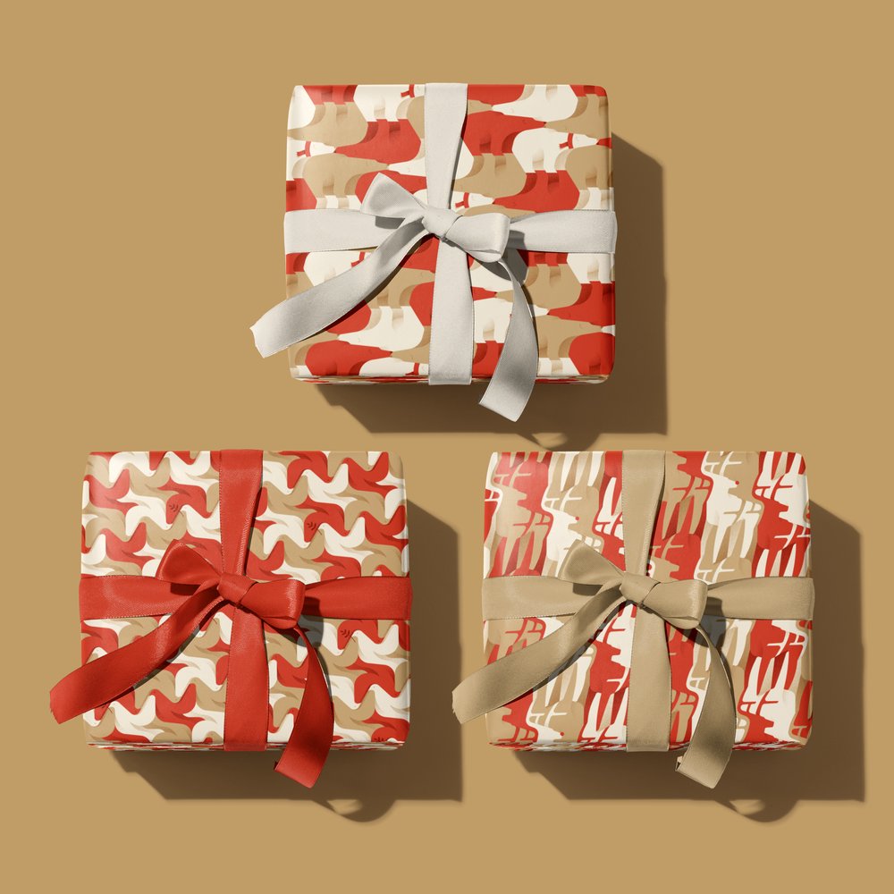 Holiday Wrapping Paper Sheets Six-Pack — DKNG