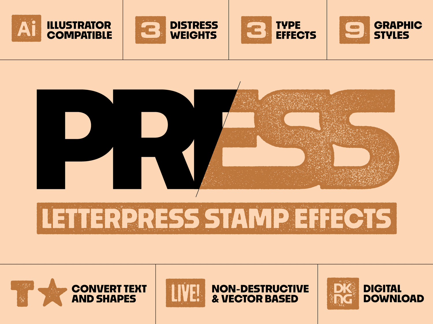 Press - Live Letterpress Stamp Effects by Dan Kuhlken
