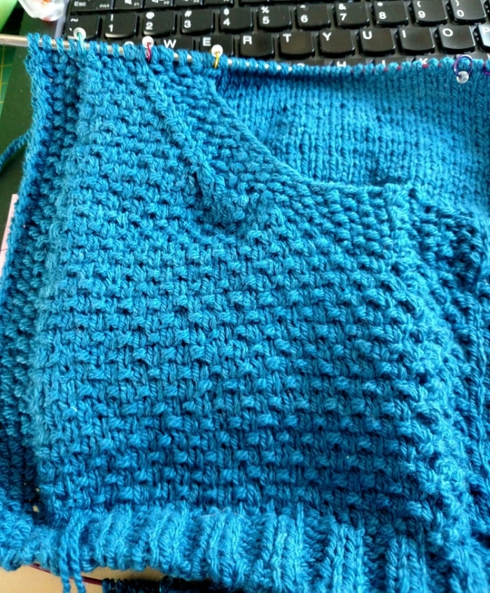 Finished pocket! Smooth sailing from here on out. 