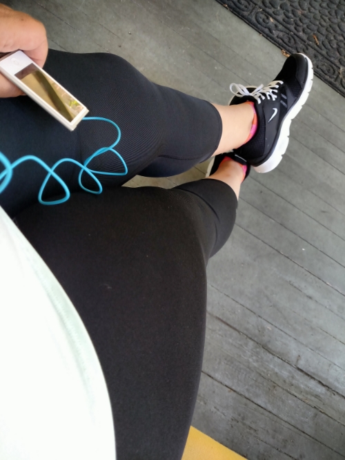 look, I'm wearing running pants! WHO AM I EVEN??