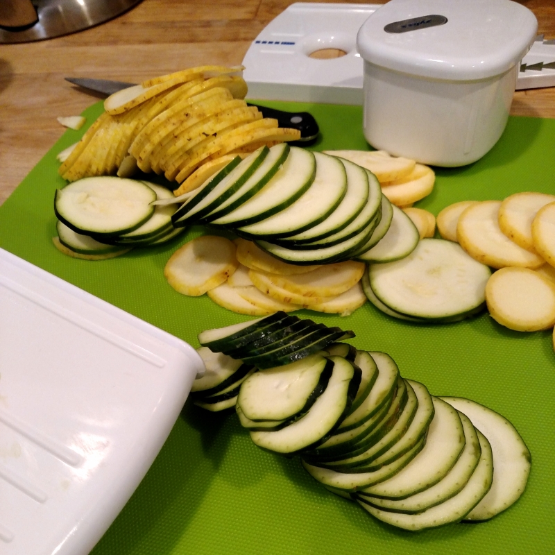 They just come off the mandoline like this! please to note, the safety dohickeys that keep you from slicing off fingers.