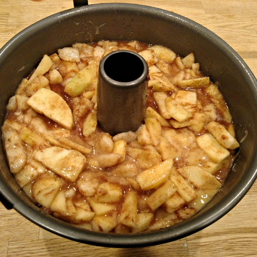 three more layers later... ready for the oven. 