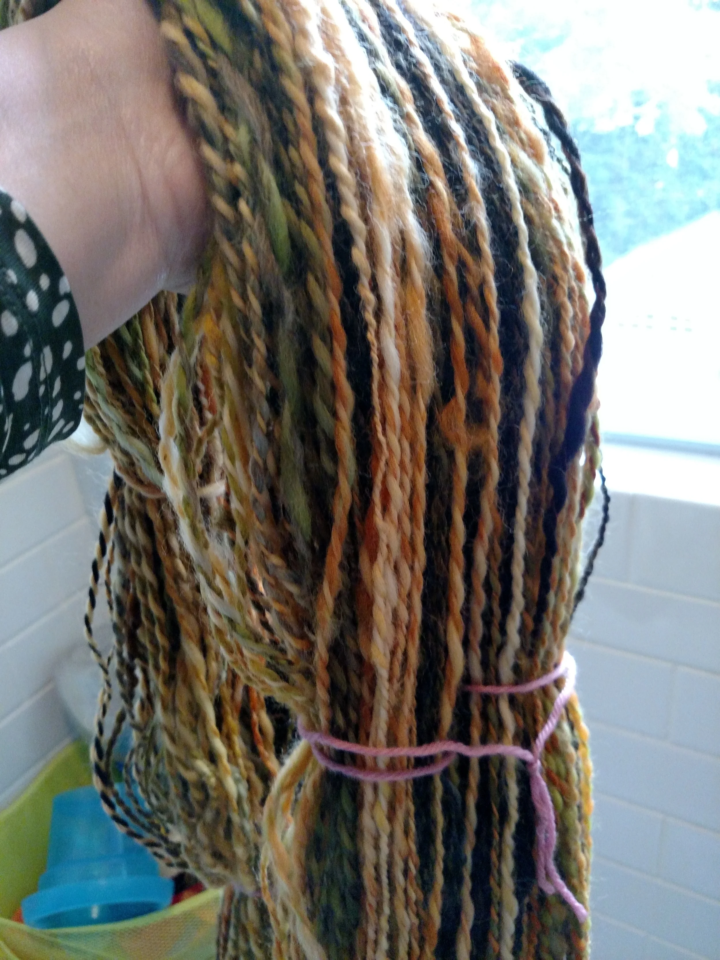 Spunky Eclectic Sept 15 club fiber, Squash Blossom on Corridale
