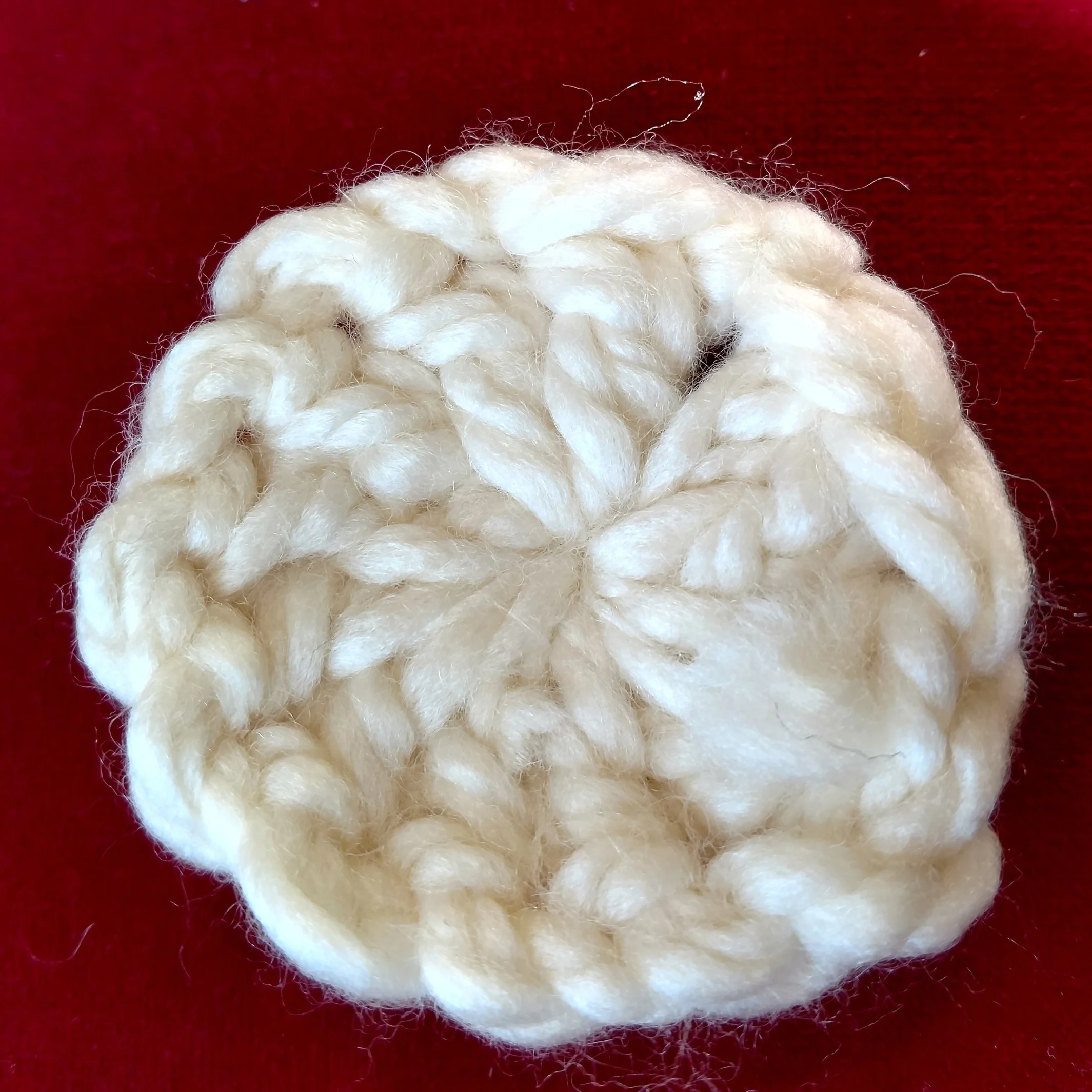 center circle, 12 dc into a circle