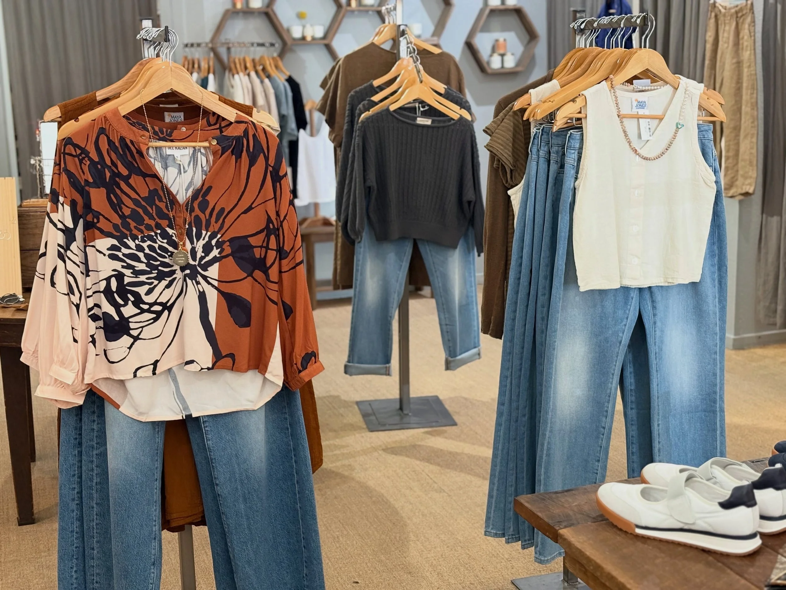 Tuesday at Ethical Clothing. I'll be in the shop today, and I'd love to see you! We have so many beautiful things in  right now! Come see for yourself 🧡 #newarrivals #ethicalfashion #boutiquestyle #shoppetaluma #effortlessstyle