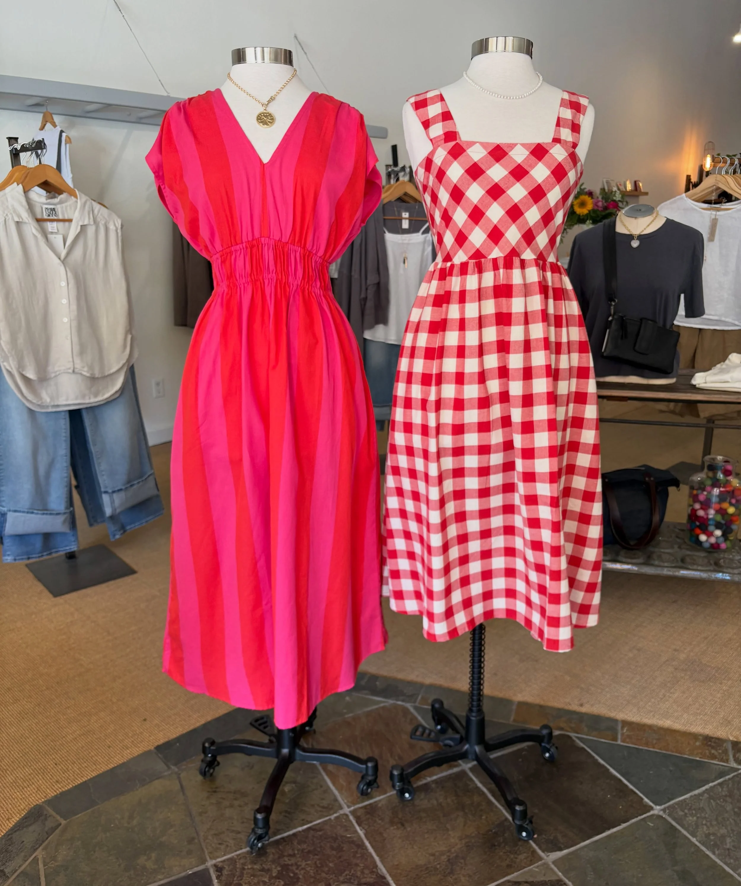 Happy Saturday! I will be in the shop a bit early this morning to remerchandise all the gorgeous new arrivals we got yesterday! We have your 4th of July dress...come and get it! #4thofjulyoutfit #newarrivals #summer26 #boutiquefashion #shoppetaluma