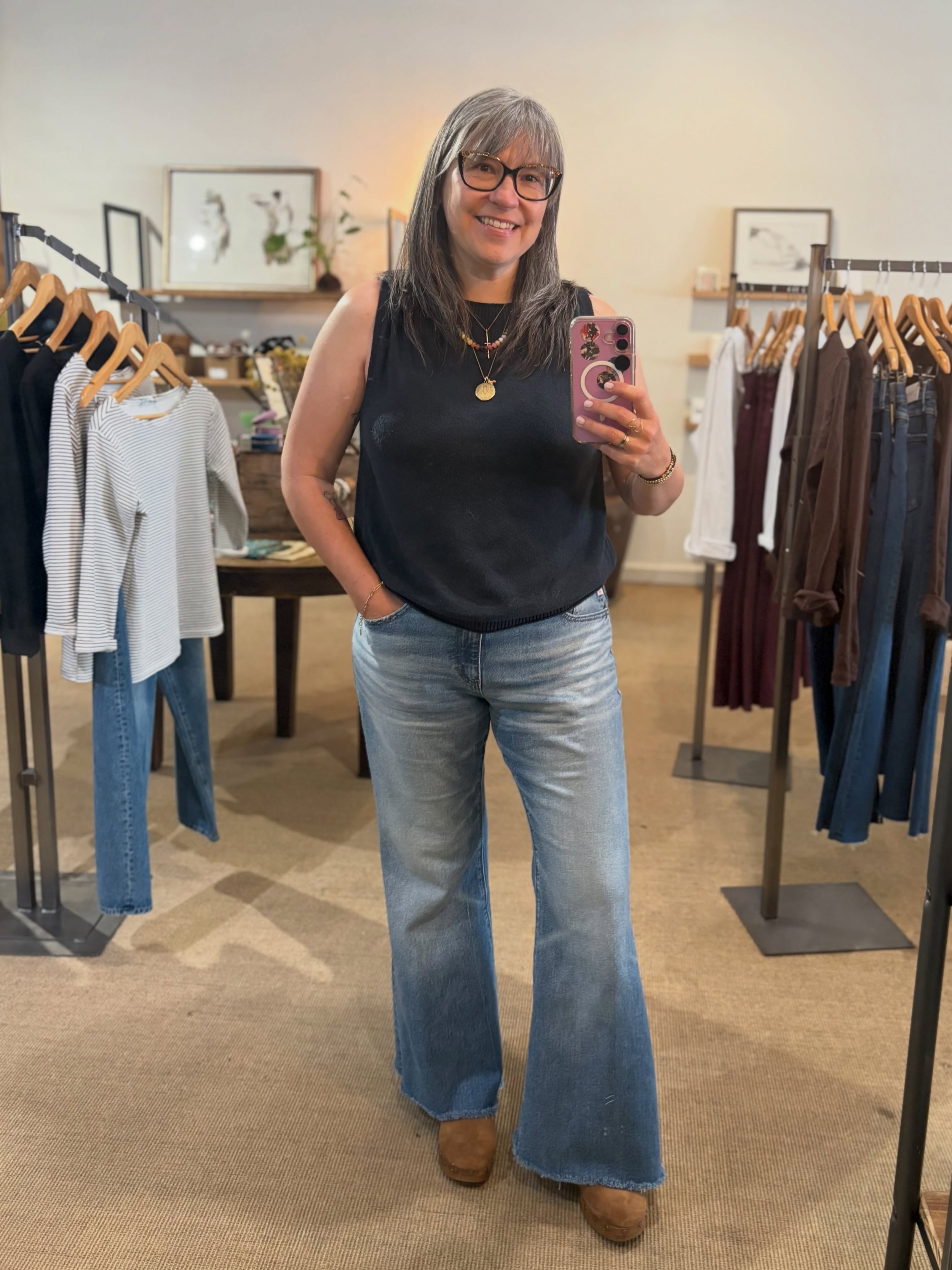 Whatcha wearing? It's Wednesday and I'm in the shop today until 5:30. I'd love to see you! #whatchawearingwednesday #lifeofashopgirl #shoppetaluma #downtownpetaluma #shoplocal