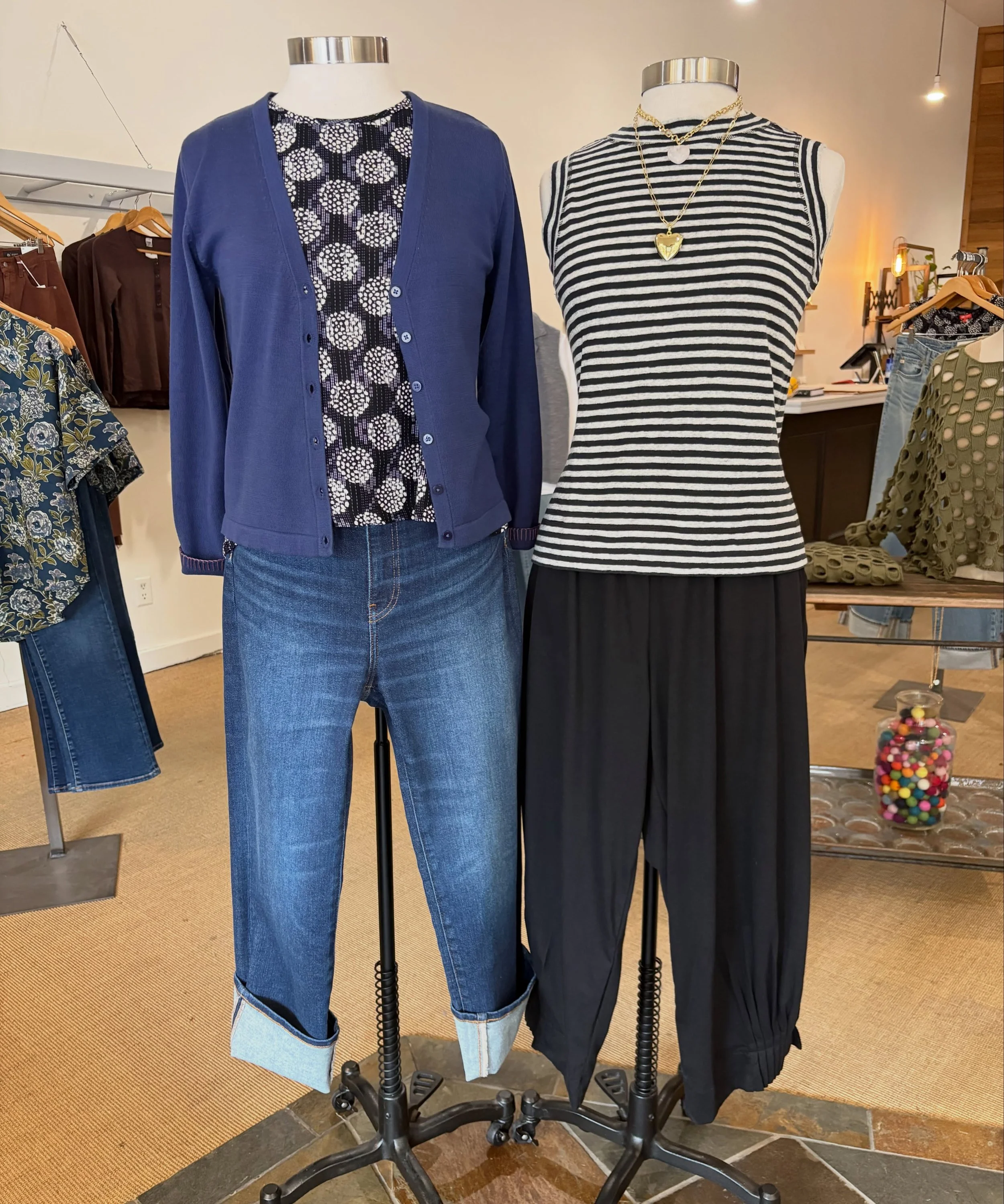 I love when the weather outside matches the early Fall clothes we have in the shop! Today in Petaluma was a little reminder that cooler days are coming, and we have fabulous clothing for you to layer up or down 🍂 #shoplocal #fall26 #shoppetaluma #ne