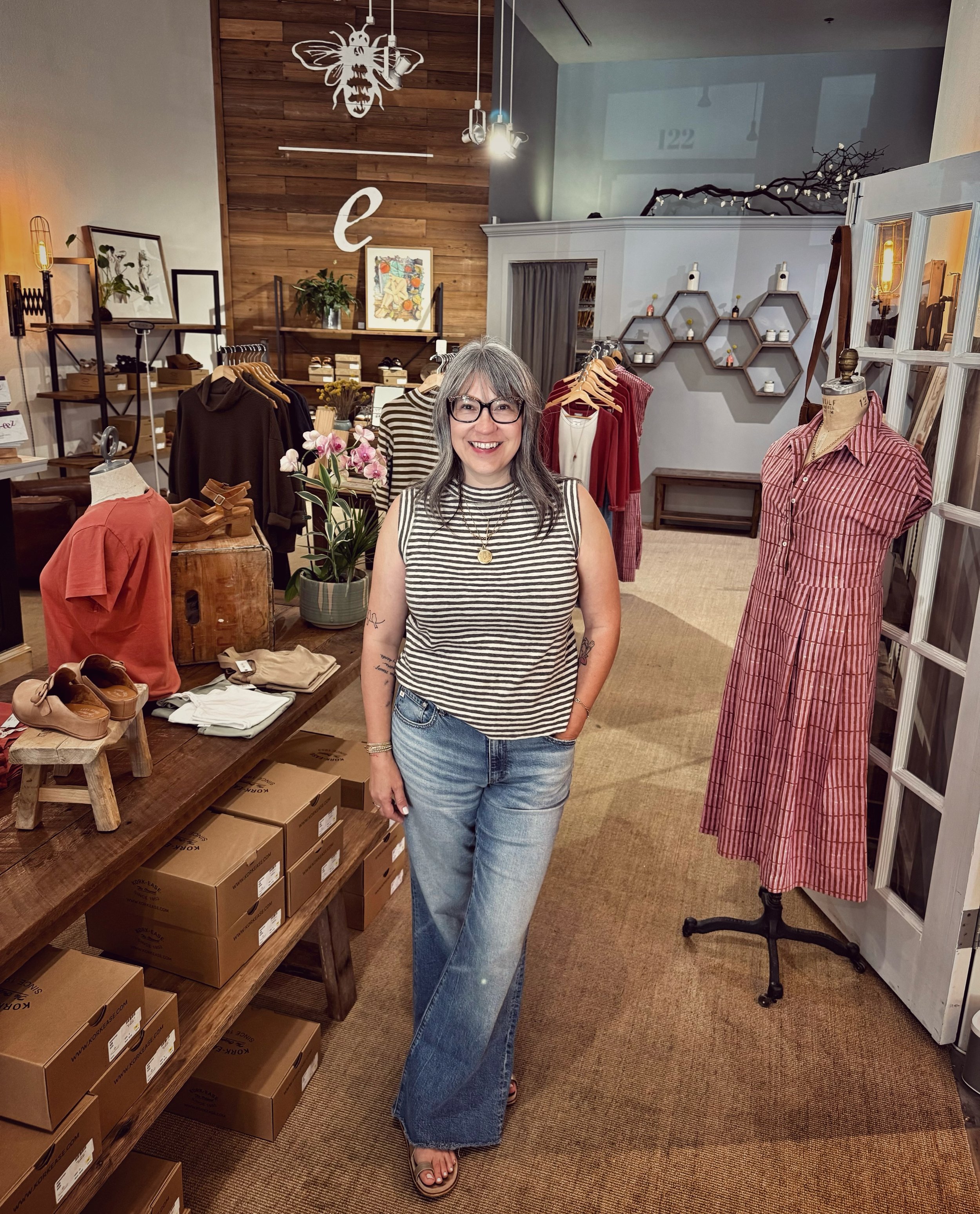 Hi. I'm Kathy and I own Ethical Clothing. 
My shop opened in 2008 when one of the original owners was fighting terminal cancer, and she became very aware of how toxic a lot things are that we breathe in, wear on our skin, and bring into our homes. 
T