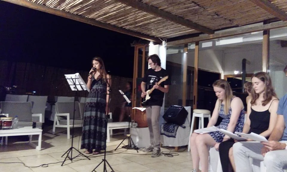 "Helen and Her Double" presentation at Hotel Kanelli Beach in Selianitikia, Greece.
