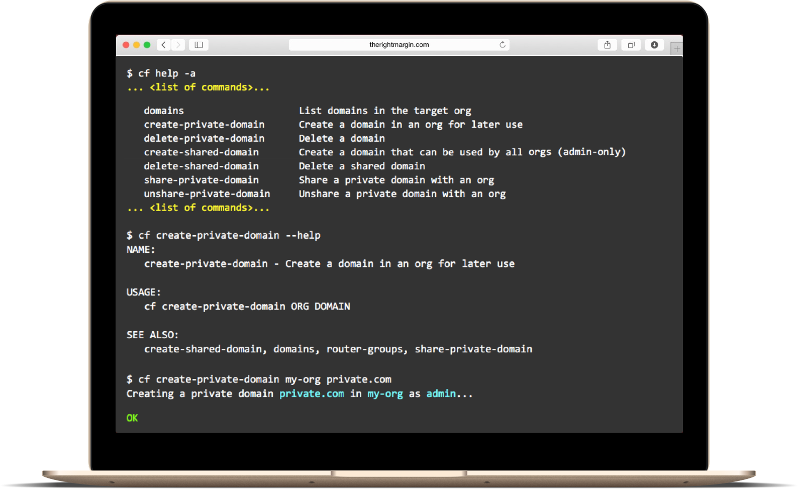After: Clear domain-type specific commands for creation and deletion