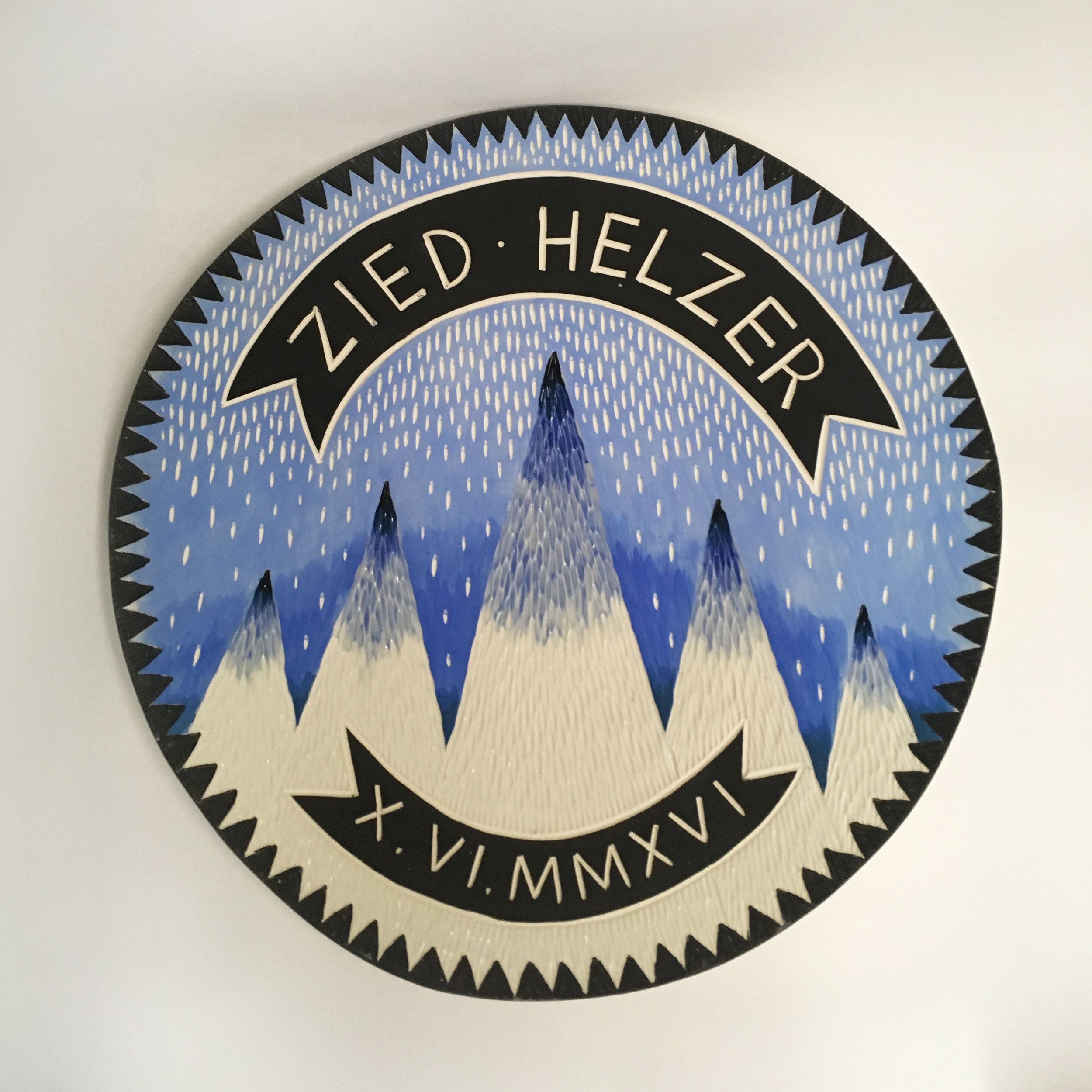 Zied Helzer wedding platter, 2016