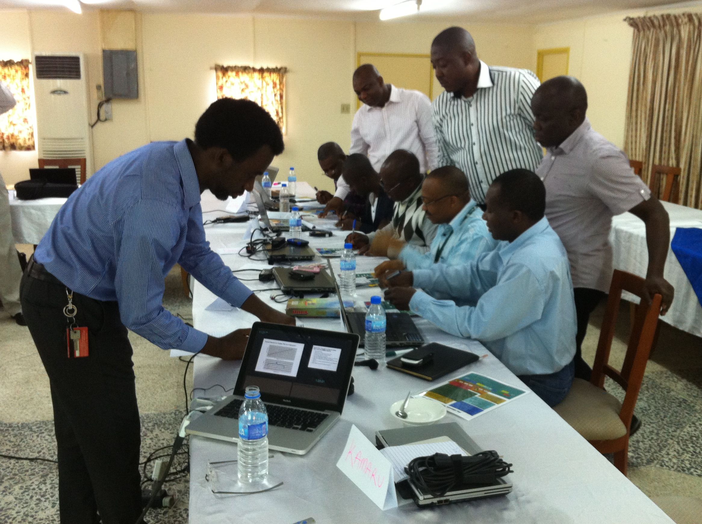Executives from Notore, a large Nigerian chemical fertilizer manufacturer, use a TOC simulator to identify plant bottlenecks and to maximize throughput.