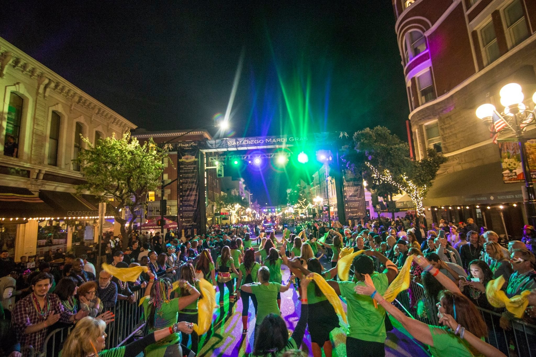 Party Fitness at Mardi Gras Parade (Downtown San Diego)