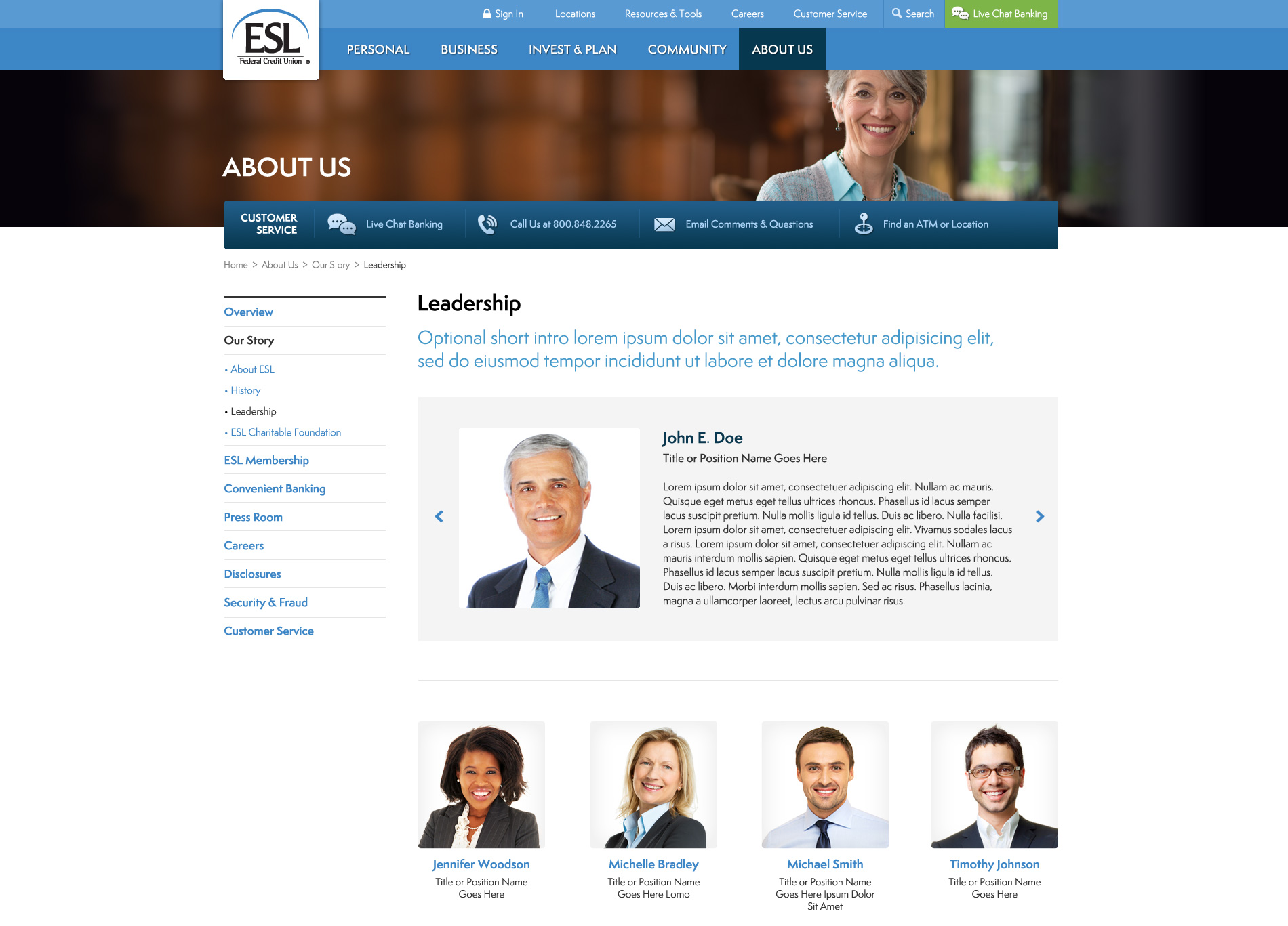 Leadership Page