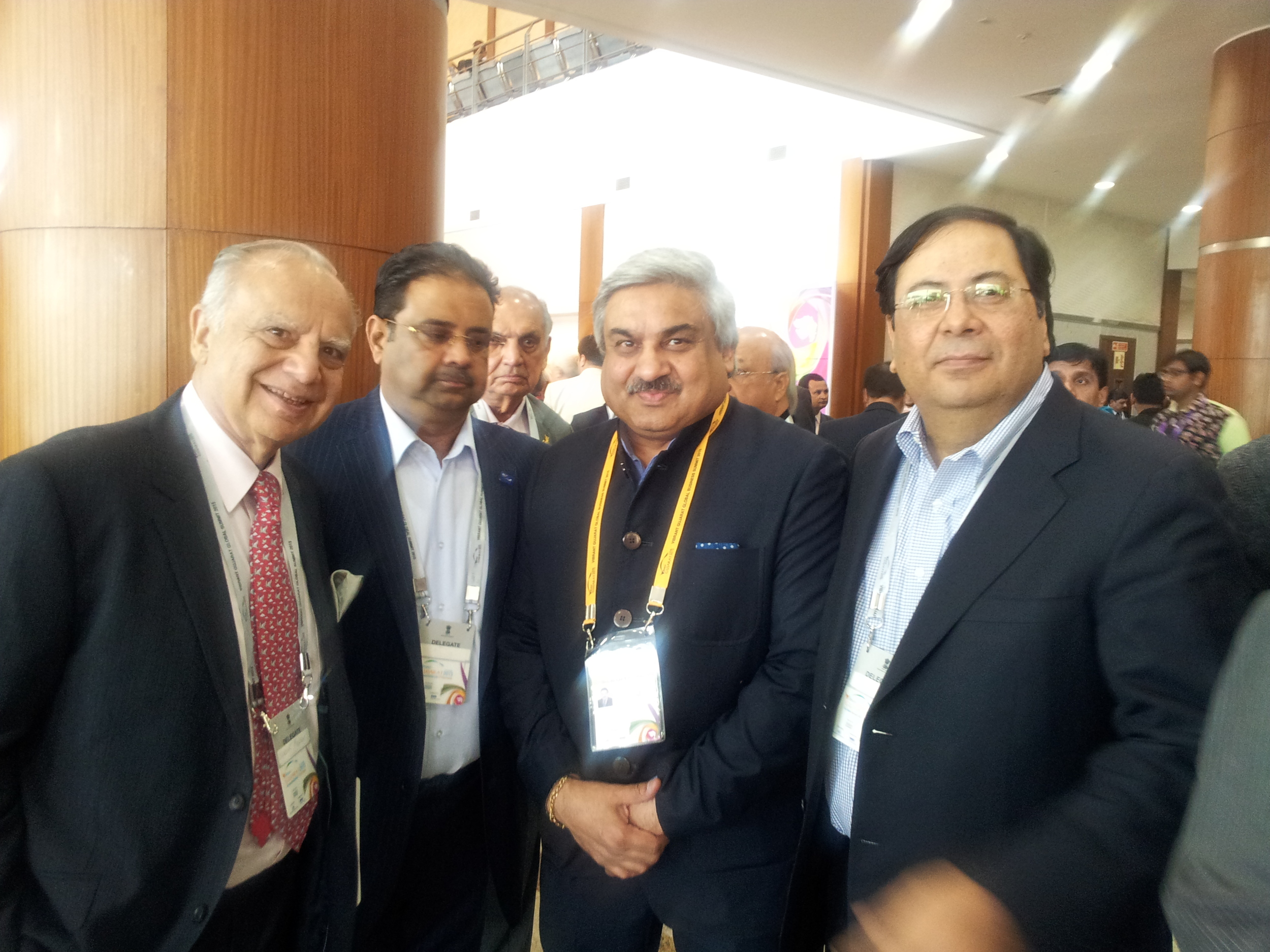  In Photos (Right to Left):&nbsp;Suresh Nichani, Vice Chairman of RootCorp with Ambassador Wadhwa, Mr. Danny Gaekwad &amp; Mr. Sunder Advani. 
