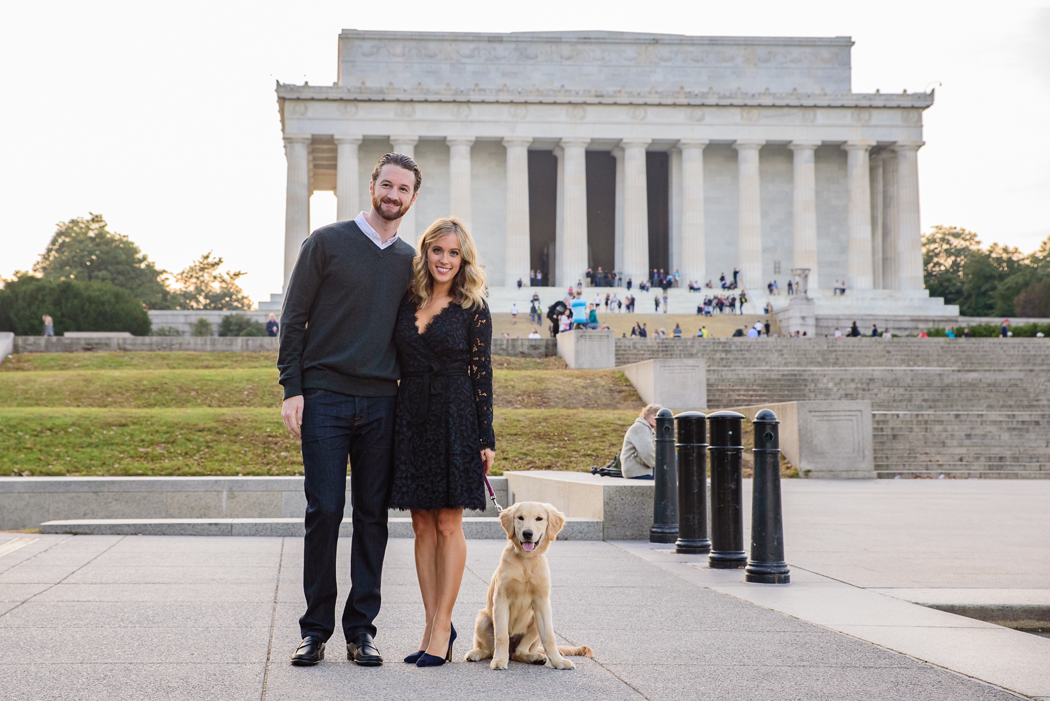 Washington DC Monuments - Engagement photos by Lincoln Memorial