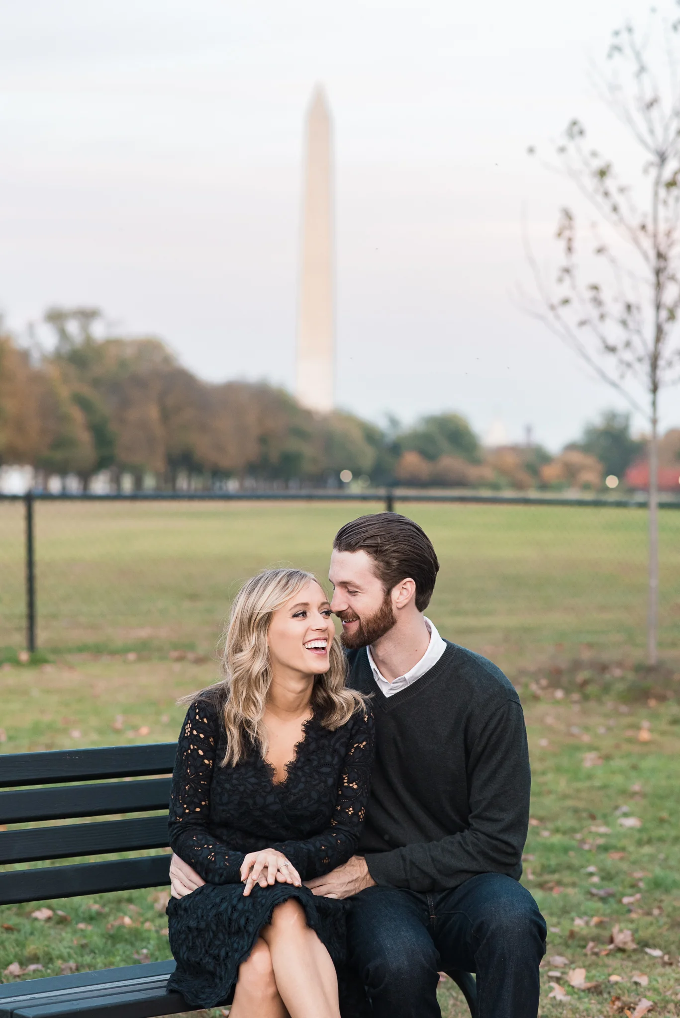 Washington DC Monuments - Engagement photos by Lincoln Memorial