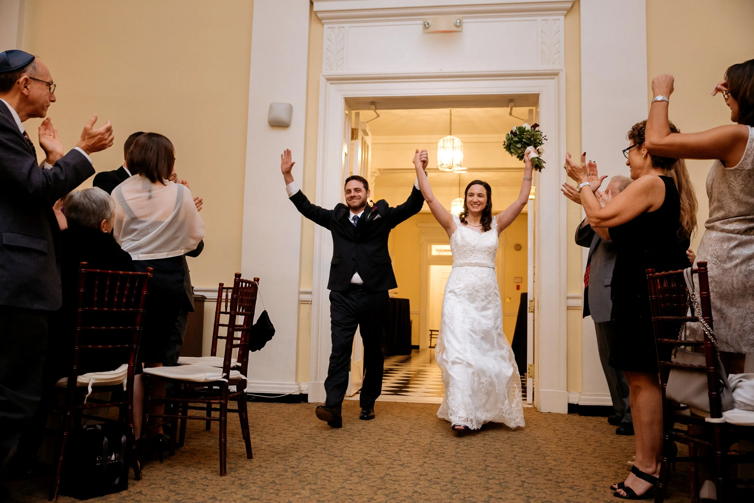 McLean Gardens Ballroom Wedding- Bride and groom entrance