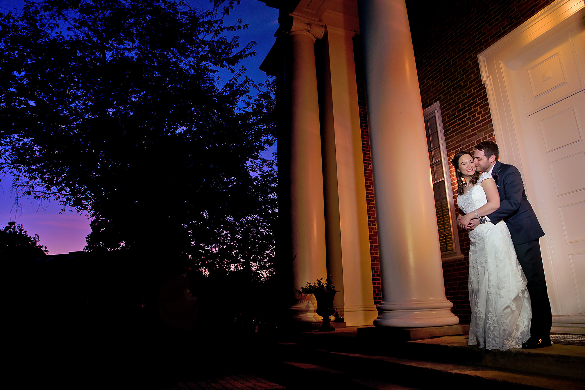 McLean Gardens Ballroom Wedding- Bride and groom night photos -portraits