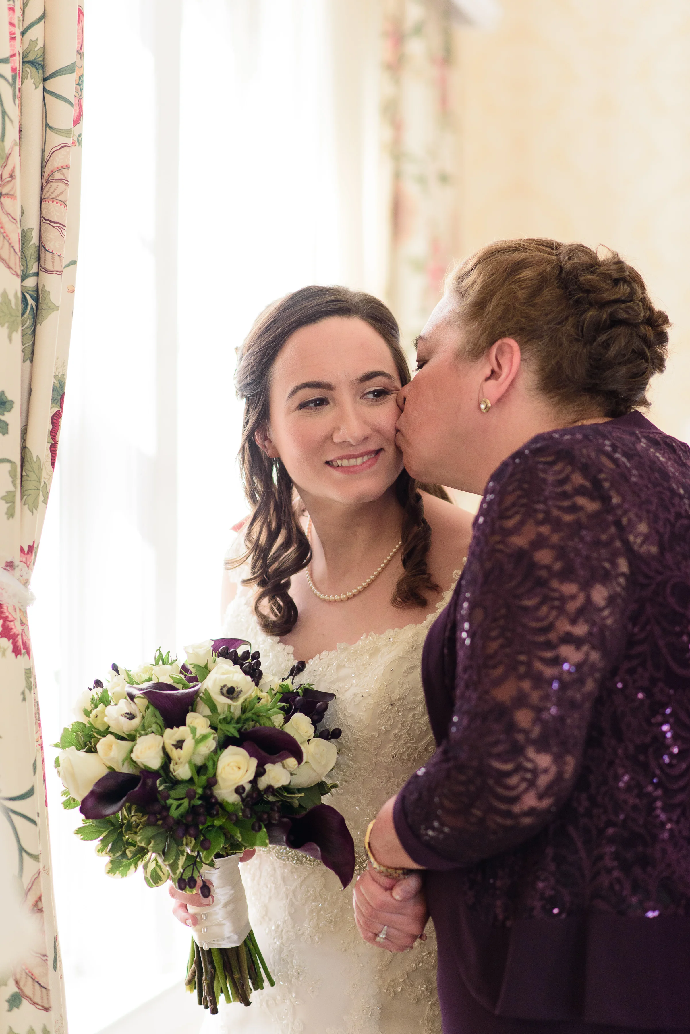 Bride getting ready at The Fairfax at Embassy Row DC - Bride and her mom