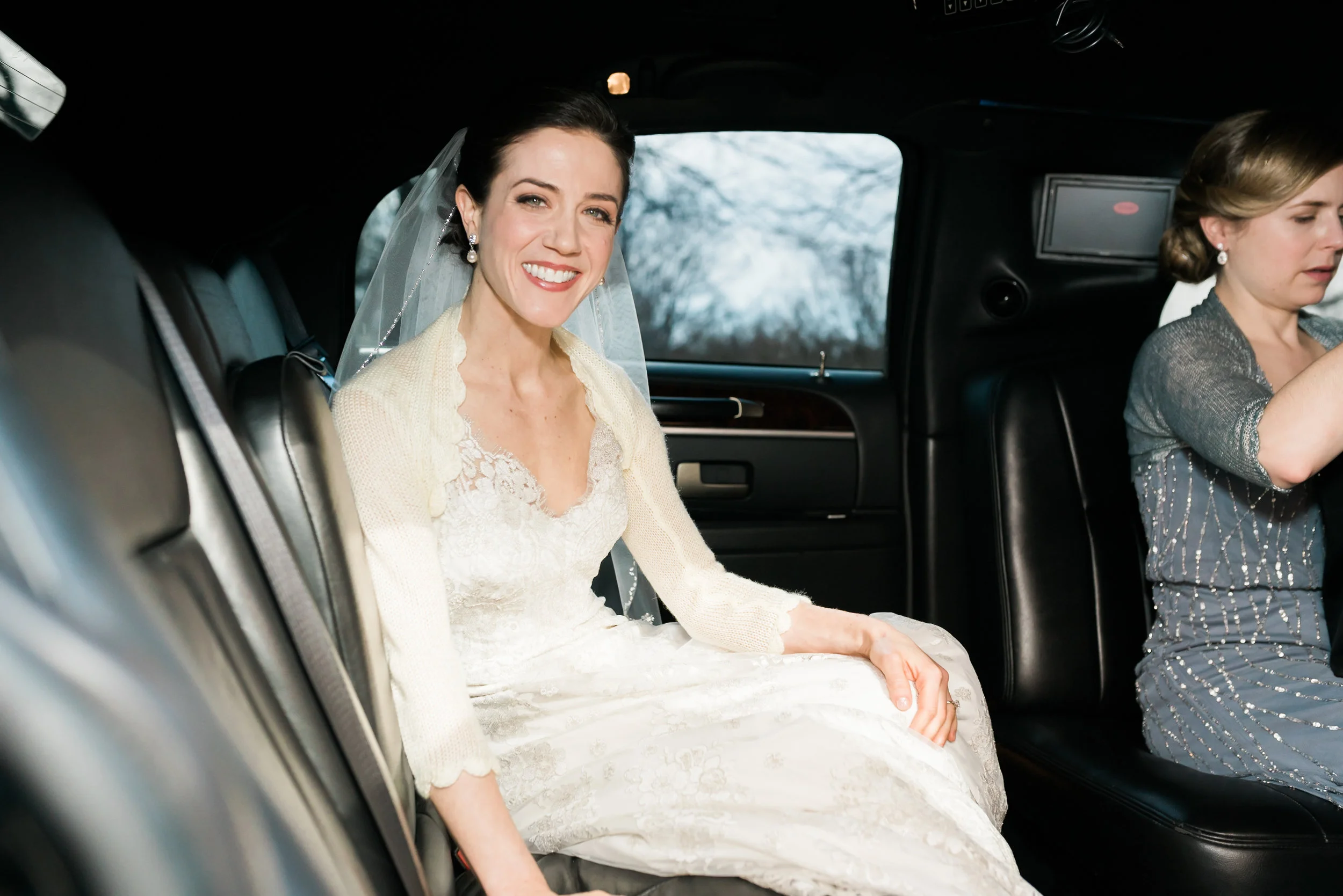 Bride in a Limo