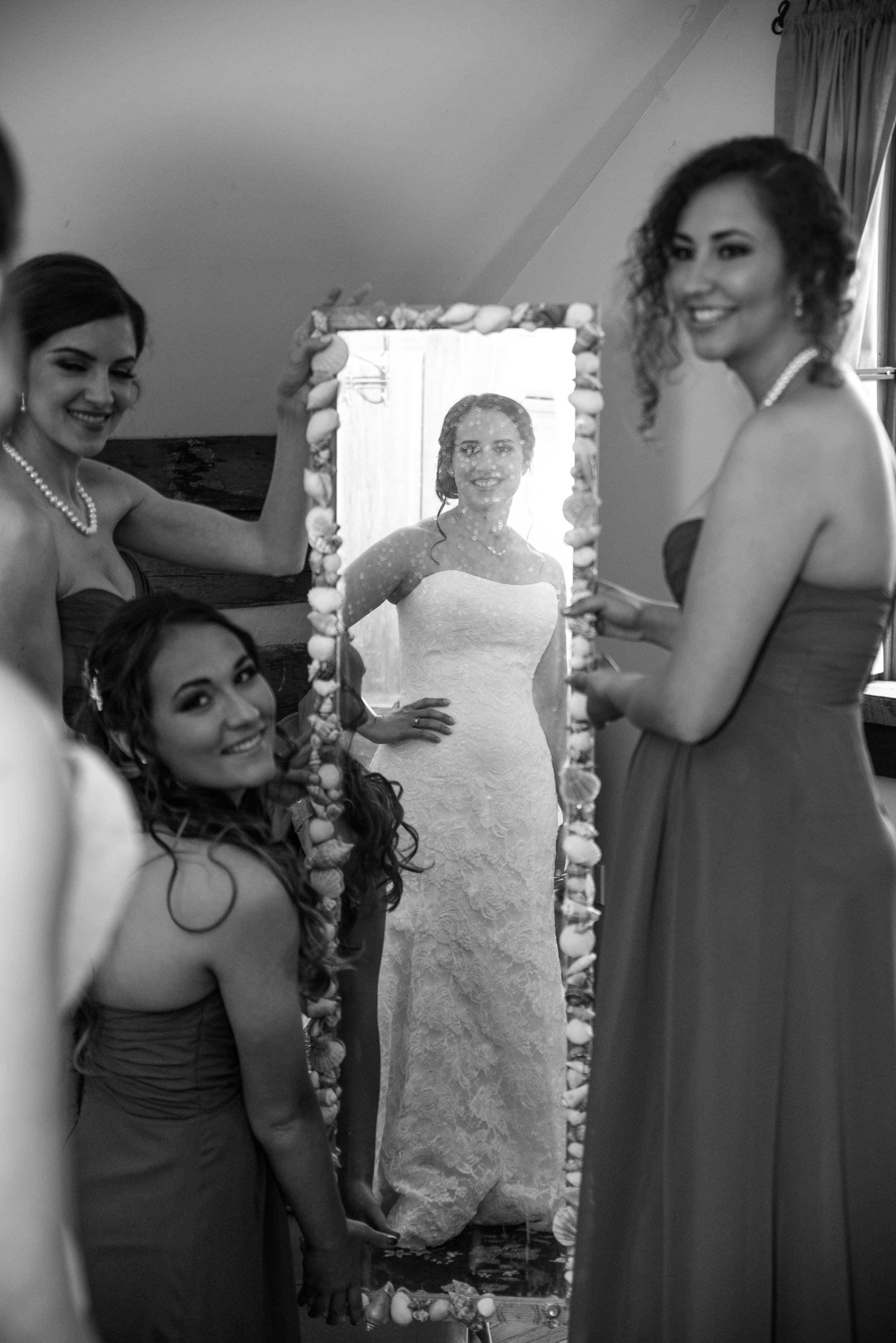  Bride looking in the mirror 