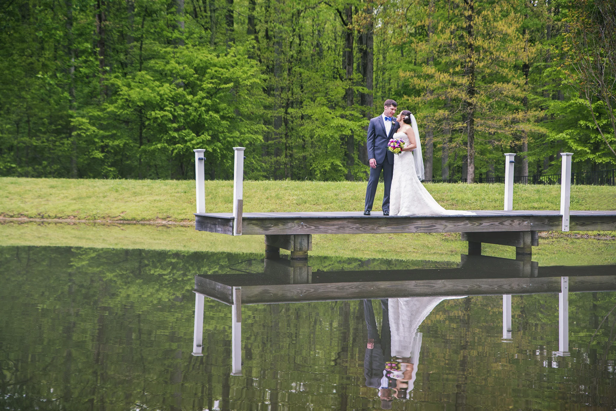 Bride and Groom Portraits at Stevenson Ridge Virginia
