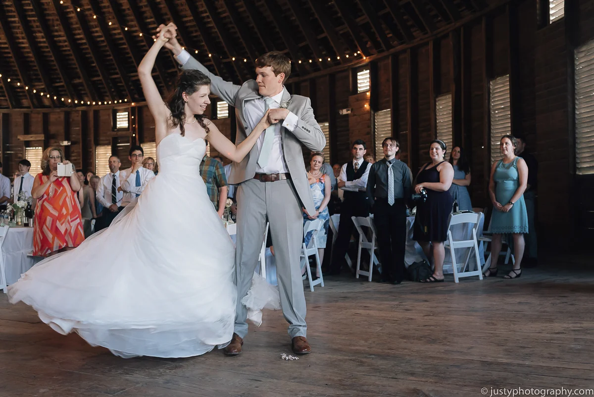 Historic Round Barn wedding photos - Romantic First Dance