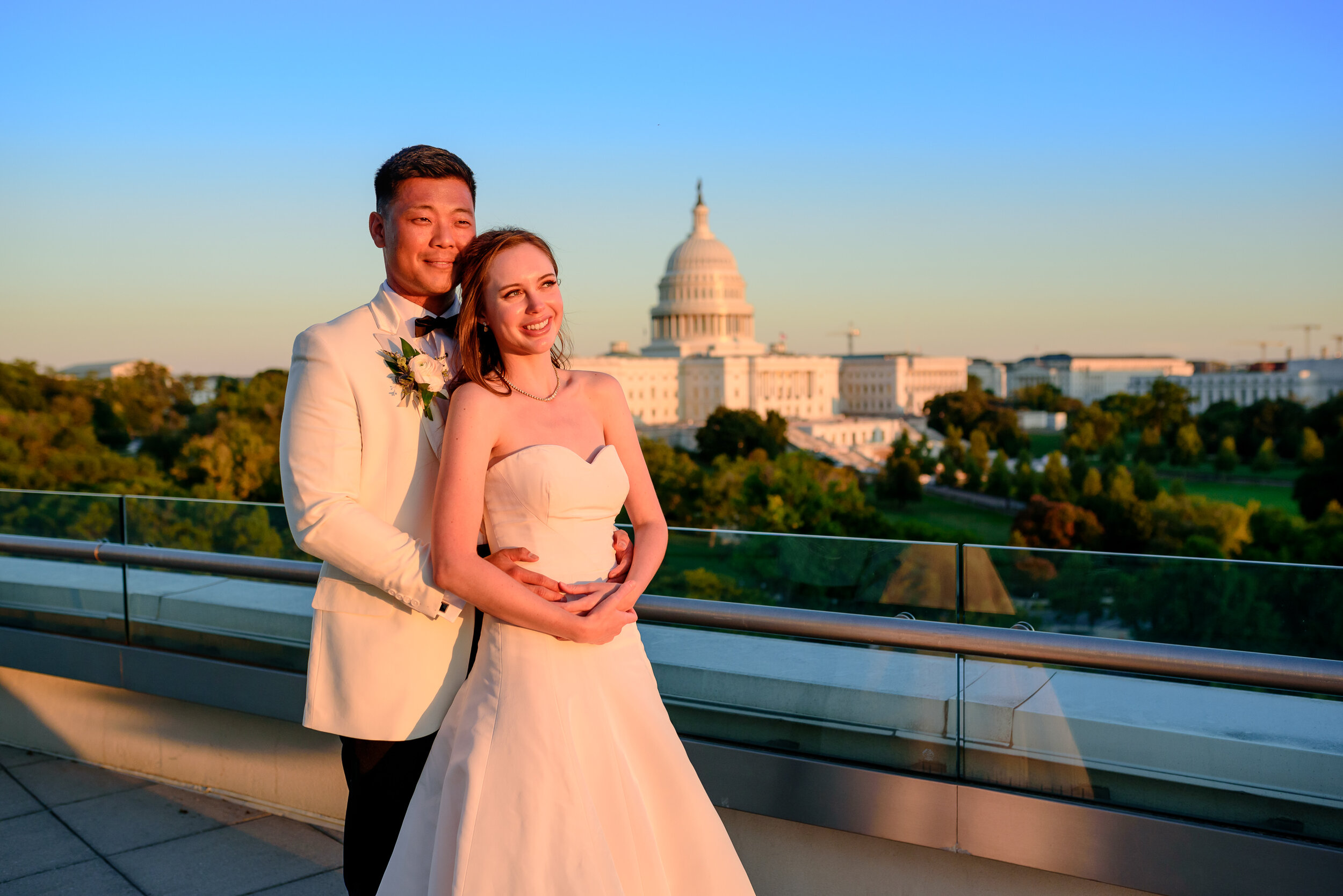  101 constitution ave rooftop wedding  dc capitol wedding photos 