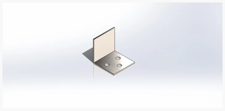 Once the cut command is selected, the 2 dimensional sketch of holes creates actual holes in the part.