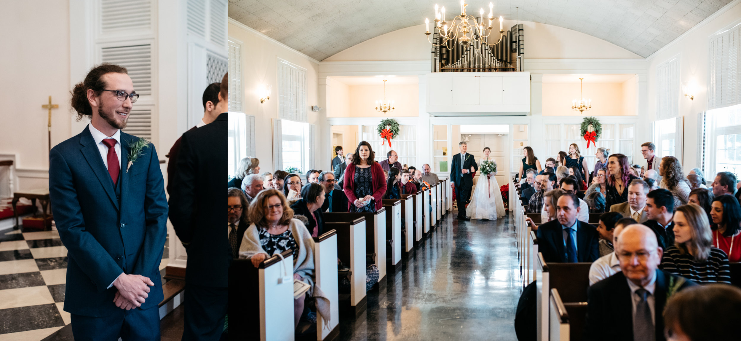 St Michaels of Ligonier bride walking down aisle, Mariah Fisher Photography.jpg