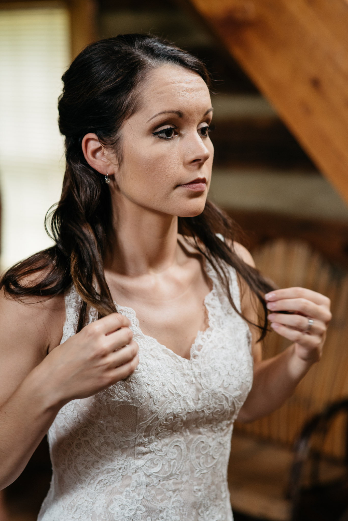 Bride getting ready, The Event Barn at Highland Farms, Somerset PA-9339.jpg
