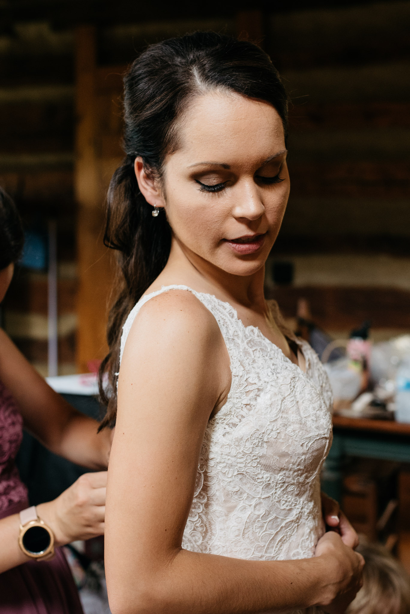 Bride getting ready, The Event Barn at Highland Farms, Somerset PA-3009.jpg