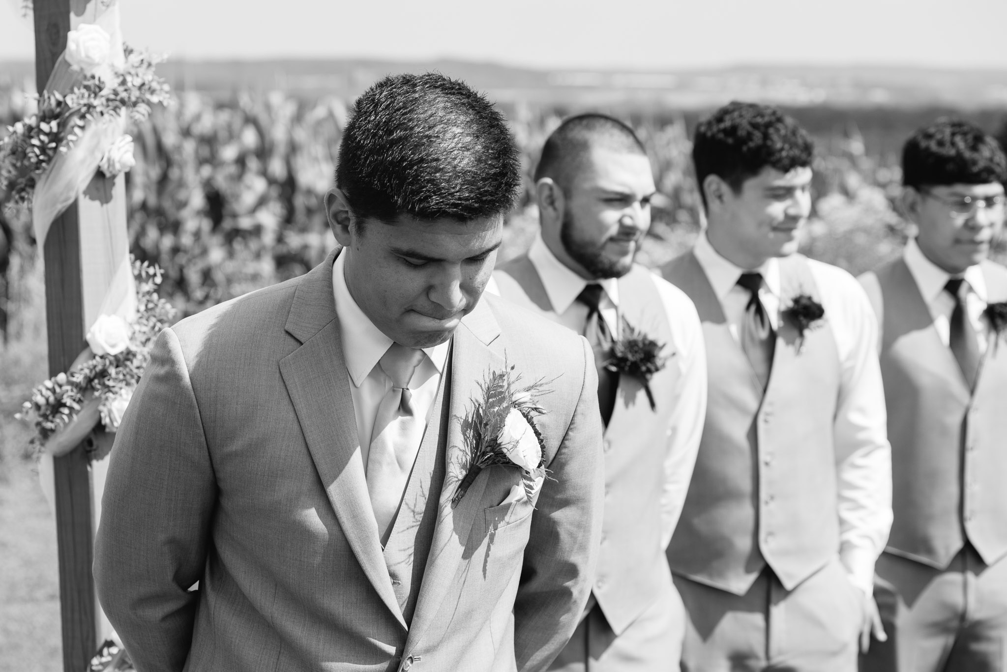 Groom Waiting, Pittsburgh Wedding Photographer, The Event Barn at Highland Farms, Somerset PA-9629.jpg