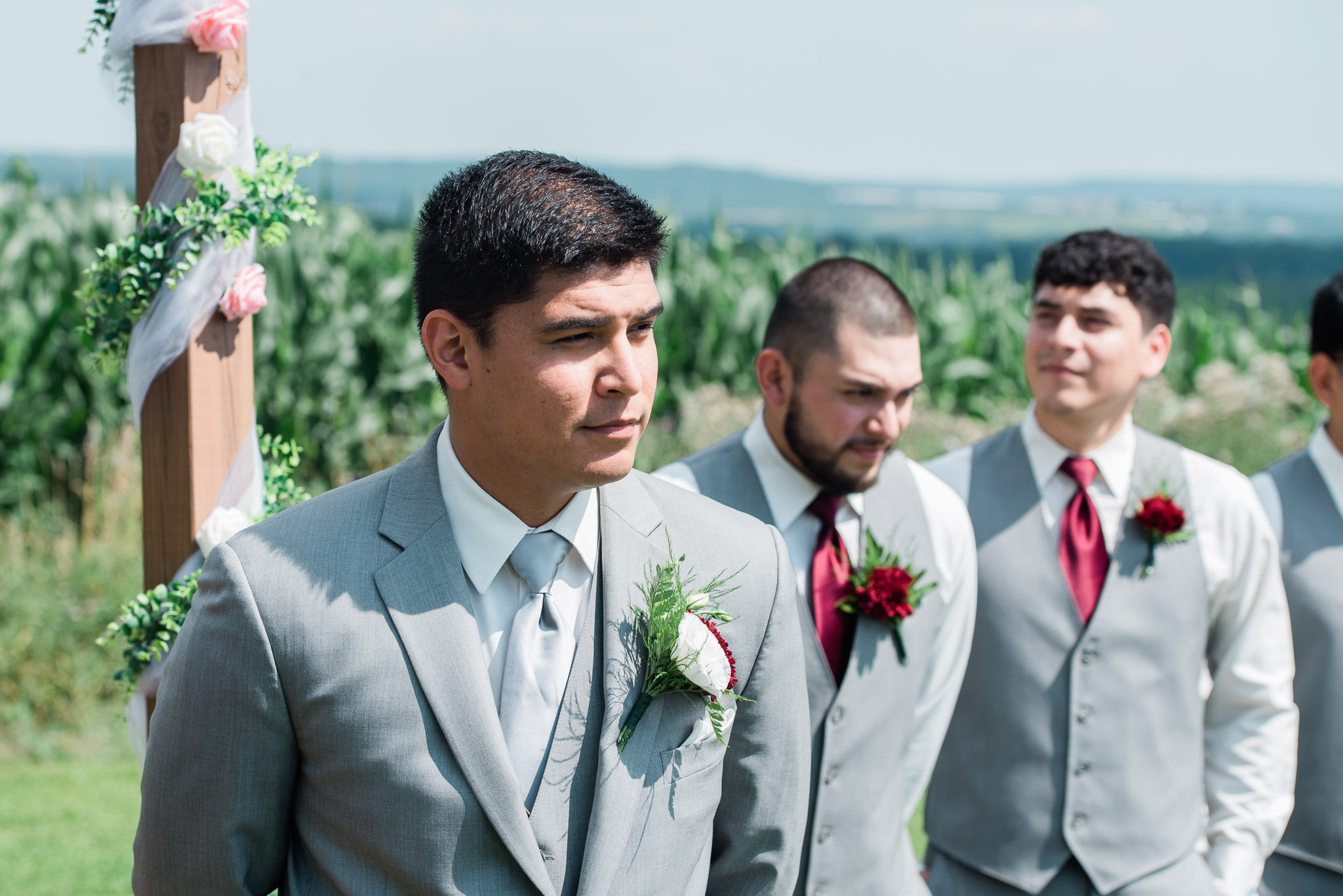 Groom Waiting, Pittsburgh Wedding Photographer, The Event Barn at Highland Farms, Somerset PA-9630.jpg