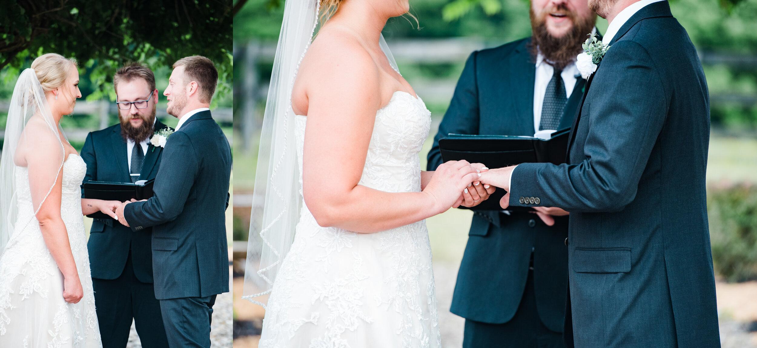 exchanging rings, hayloft of pa wedding ceremony, somerset wedding photographer.jpg