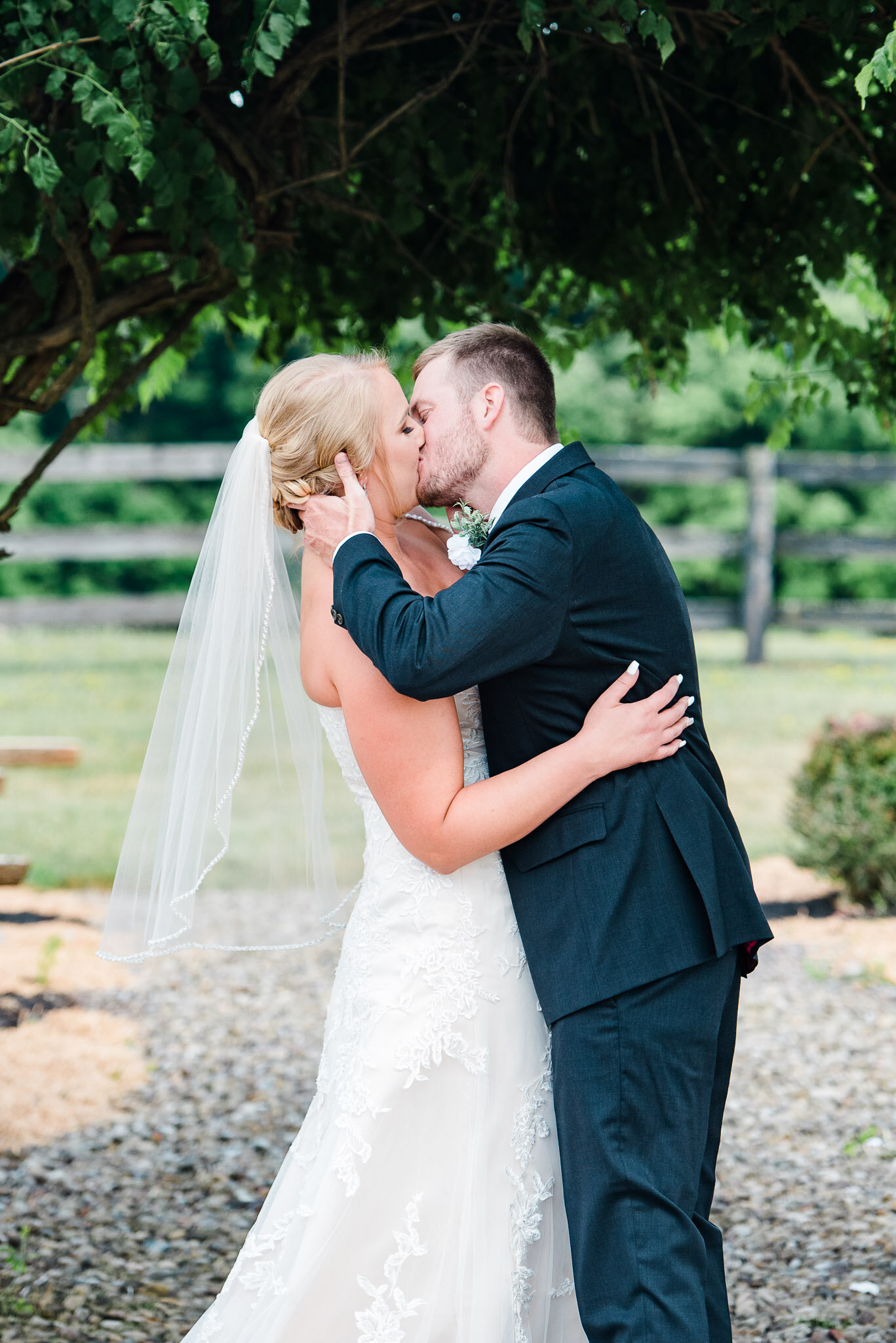 first kiss, Wedding Ceremony, Hayloft of PA wedding-2464.jpg