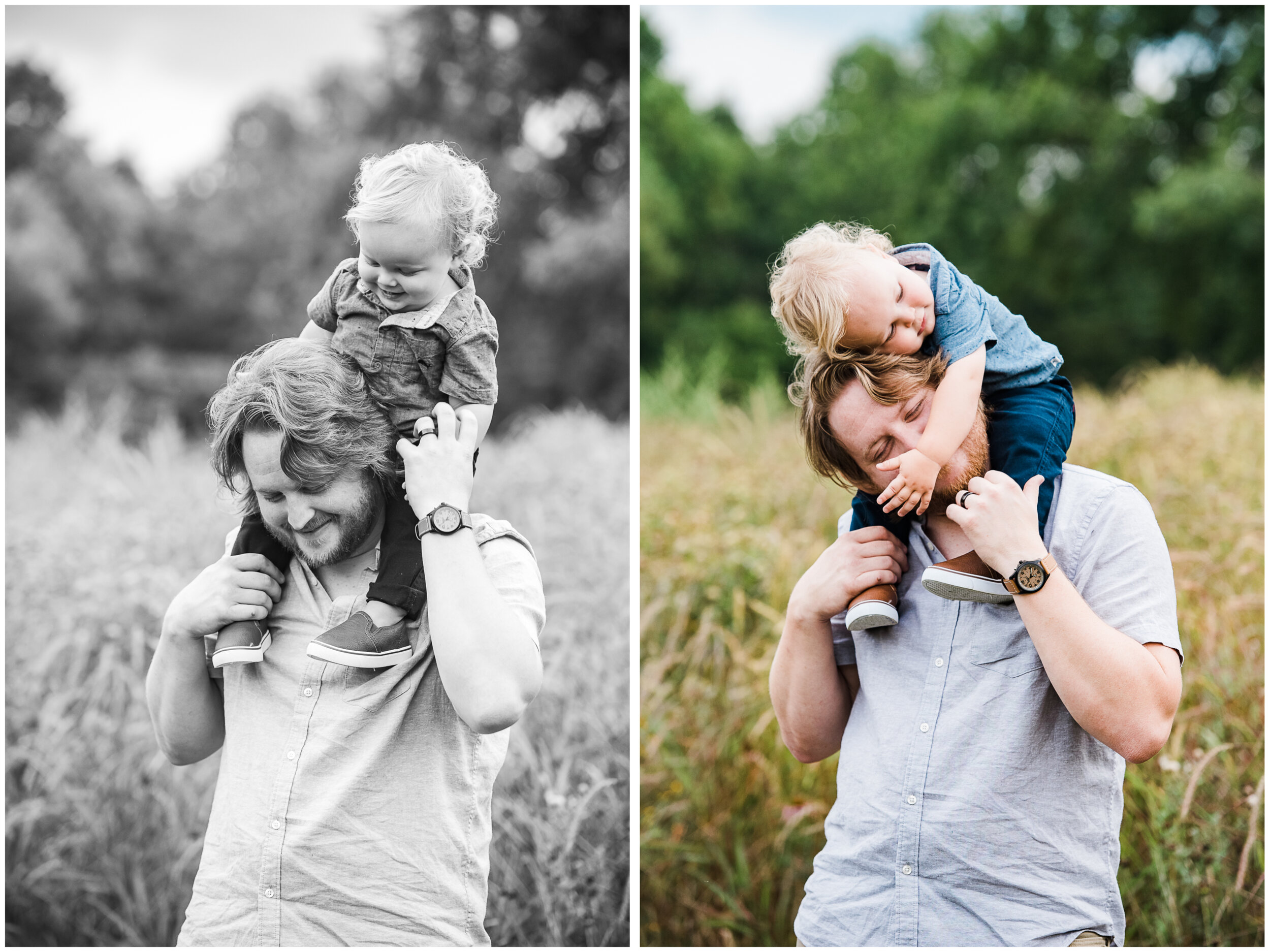 father son photos in a field, Boyce Park Monroeville photographer.jpg