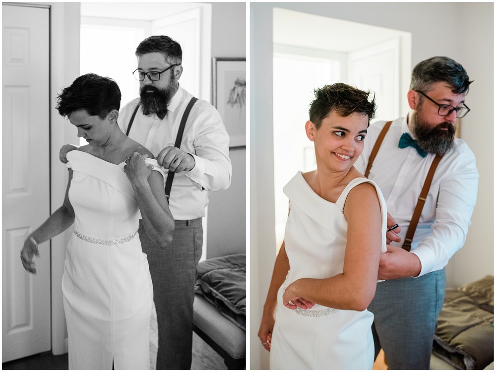 LGBTQIA wedding photographer, getting bride ready.jpg