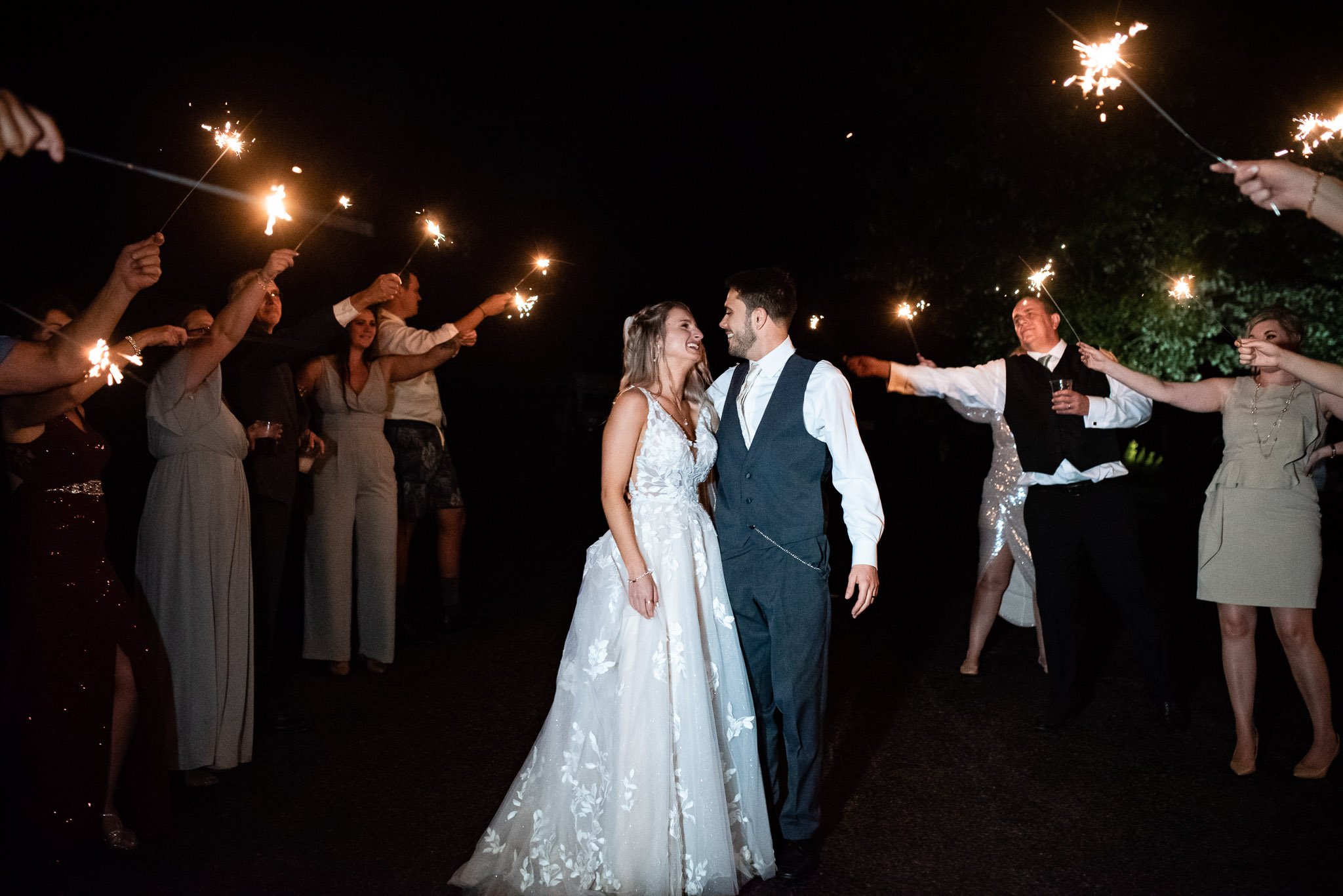 Hayloft of PA wedding photography, sparkler exit, Mariah Fisher, Pittsburgh Photographer--3.jpg