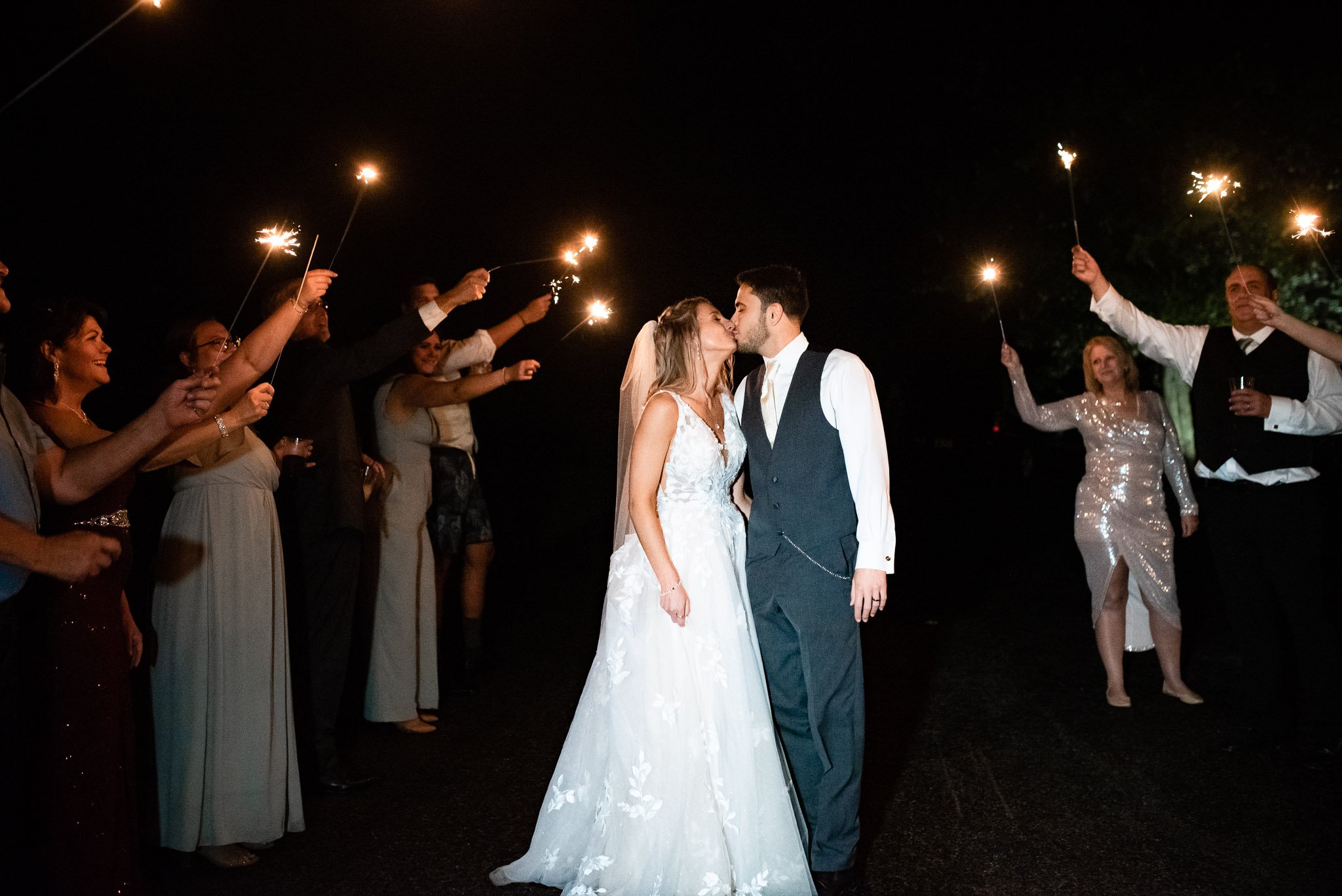 Hayloft of PA wedding photography, sparkler exit, Mariah Fisher, Pittsburgh Photographer-.jpg