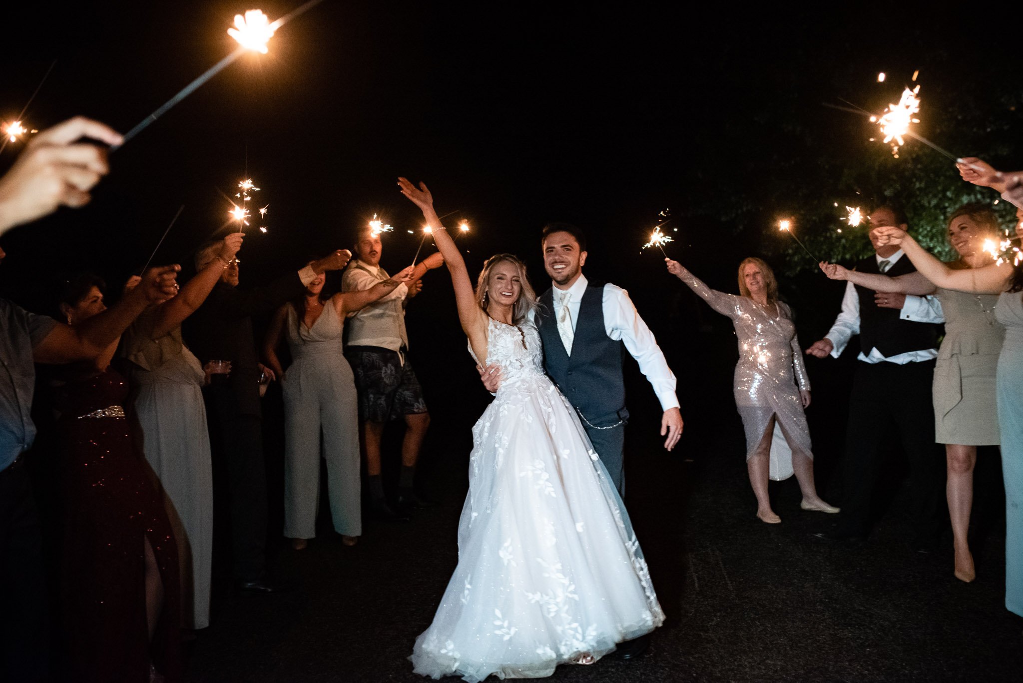 Hayloft of PA wedding photography, sparkler exit, Mariah Fisher, Pittsburgh Photographer--4.jpg