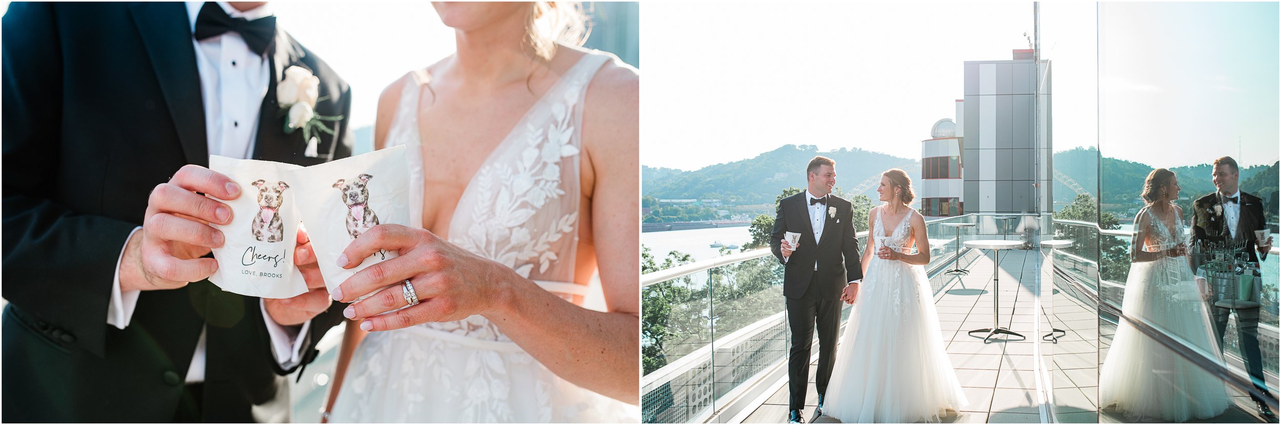 Carnegie Science Center Wedding, Pittsburgh skyline Mariah Fisher.jpg