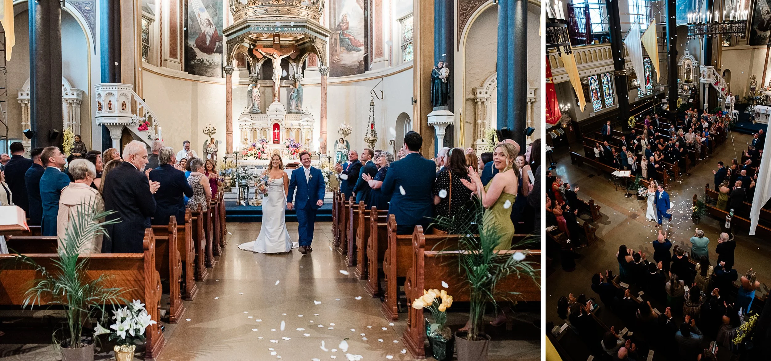 st stanislaus wedding exit, pittsburgh wedding photographer.jpg